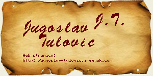 Jugoslav Tulović vizit kartica